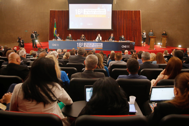 Auditório do CNJ durante evento "16º Encontro Nacional do Poder Judiciário".