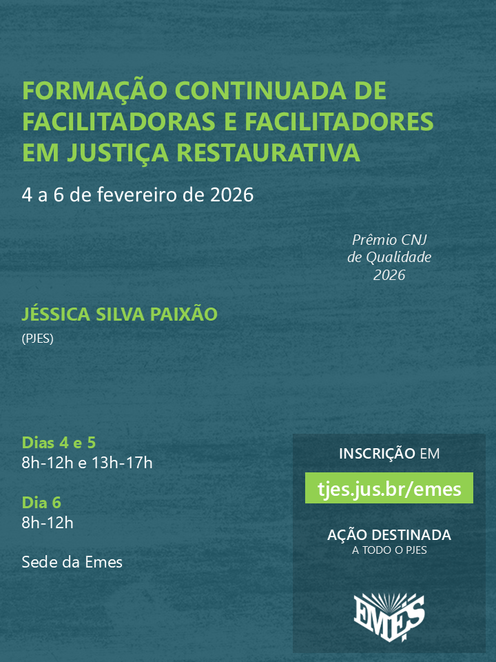 Formação Continuada de Facilitadoras e Facilitadores em Justiça Restaurativa