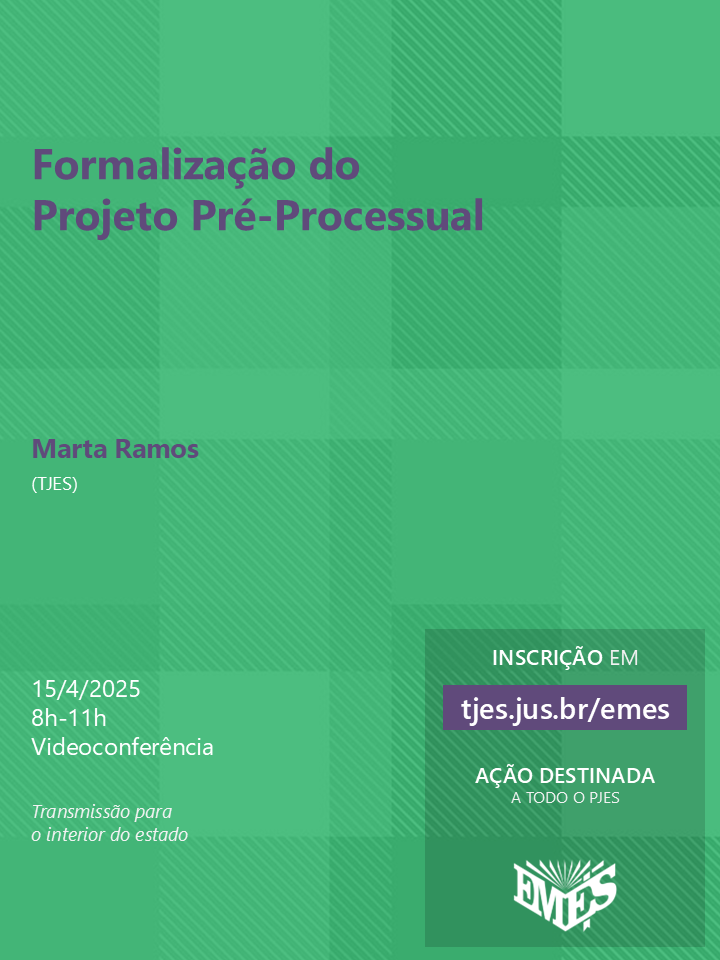 Formalização do Projeto Pré-Processual