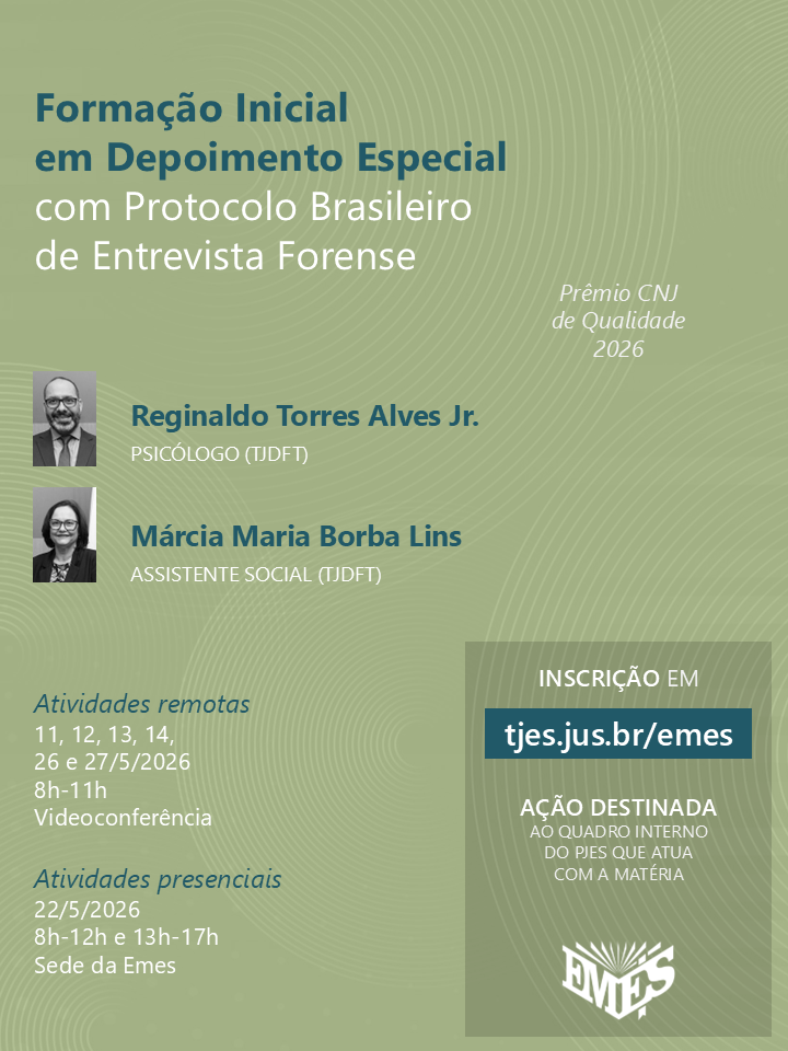 Formação Inicial em Depoimento Especial com Protocolo Brasileiro de Entrevista Forense