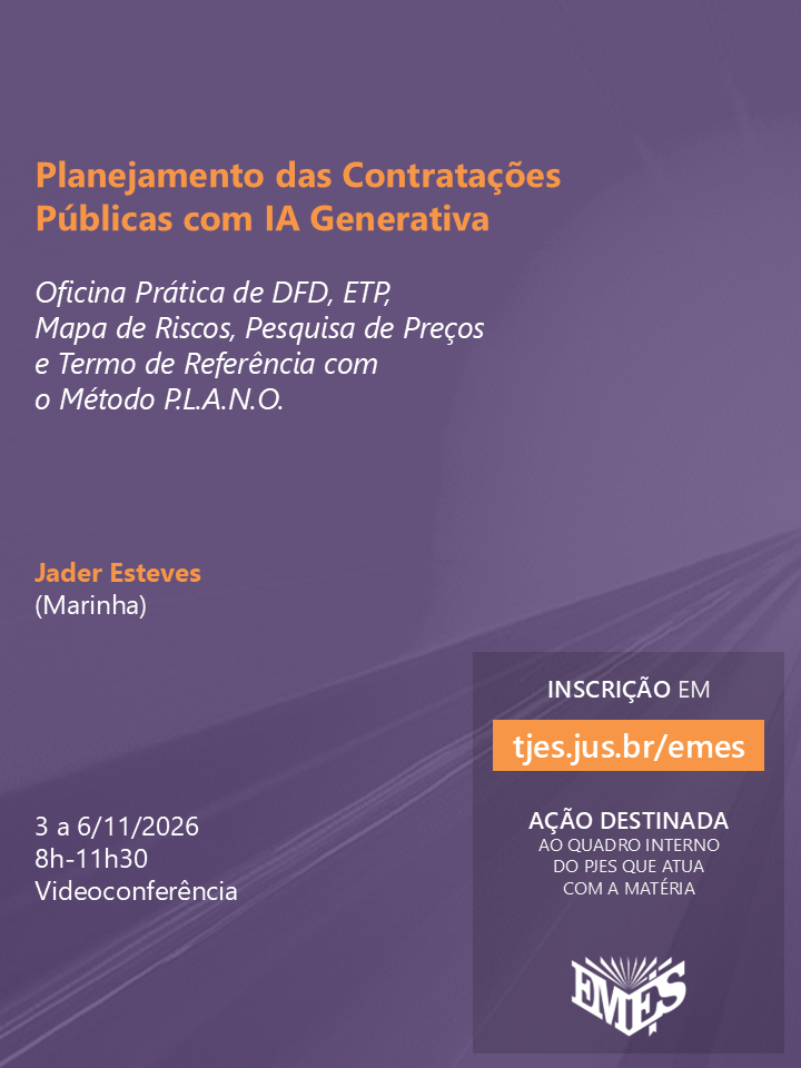 Planejamento das Contratações Públicas com IA Generativa: Oficina Prática de DFD, ETP, Mapa de Riscos, Pesquisa de Preços e Termo de Referência com o Método P.L.A.N.O. 