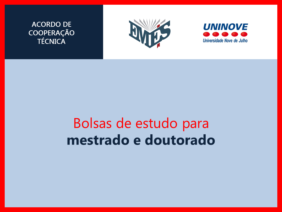 Bolsas de estudo para mestrado e doutorado