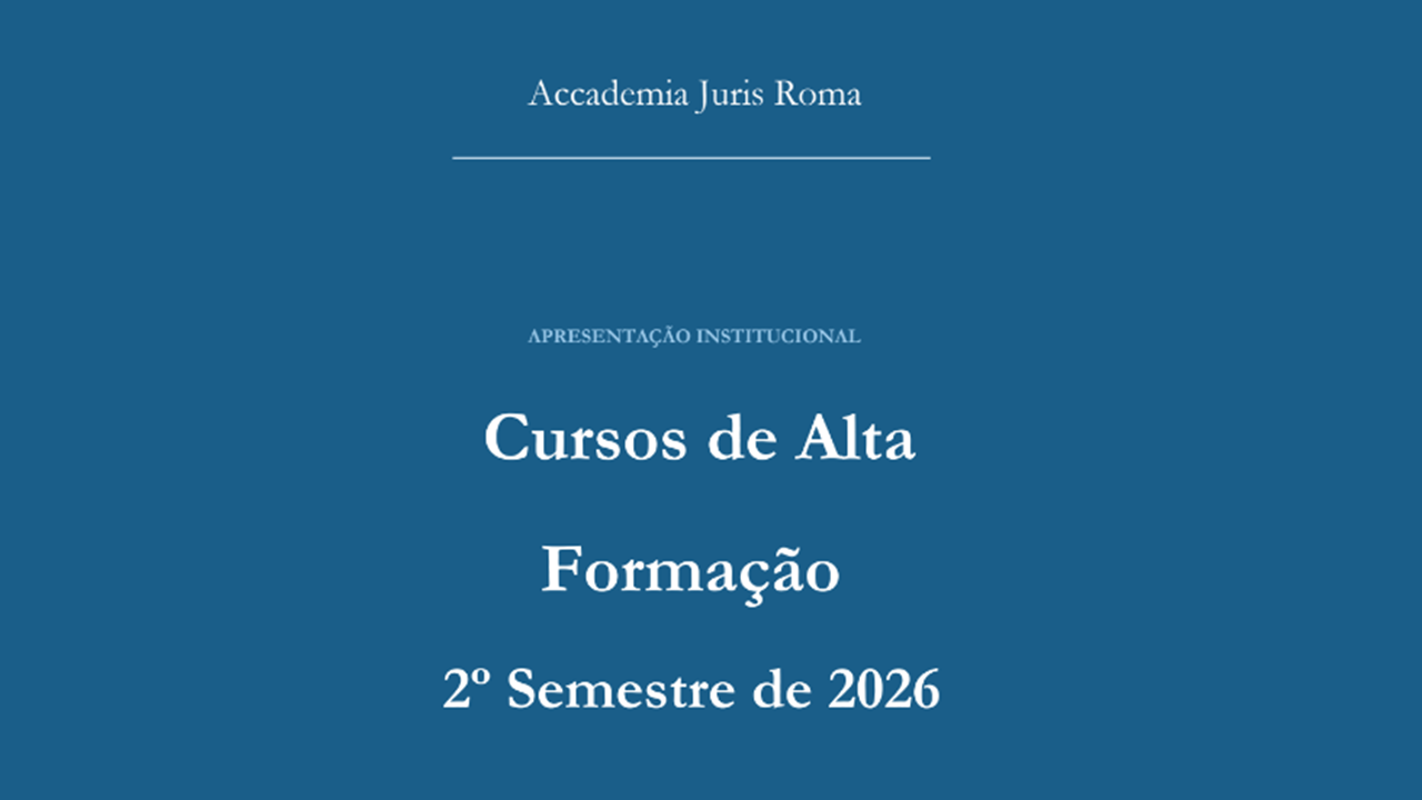 Cursos da Accademia Juris Roma para o segundo semestre de 2026