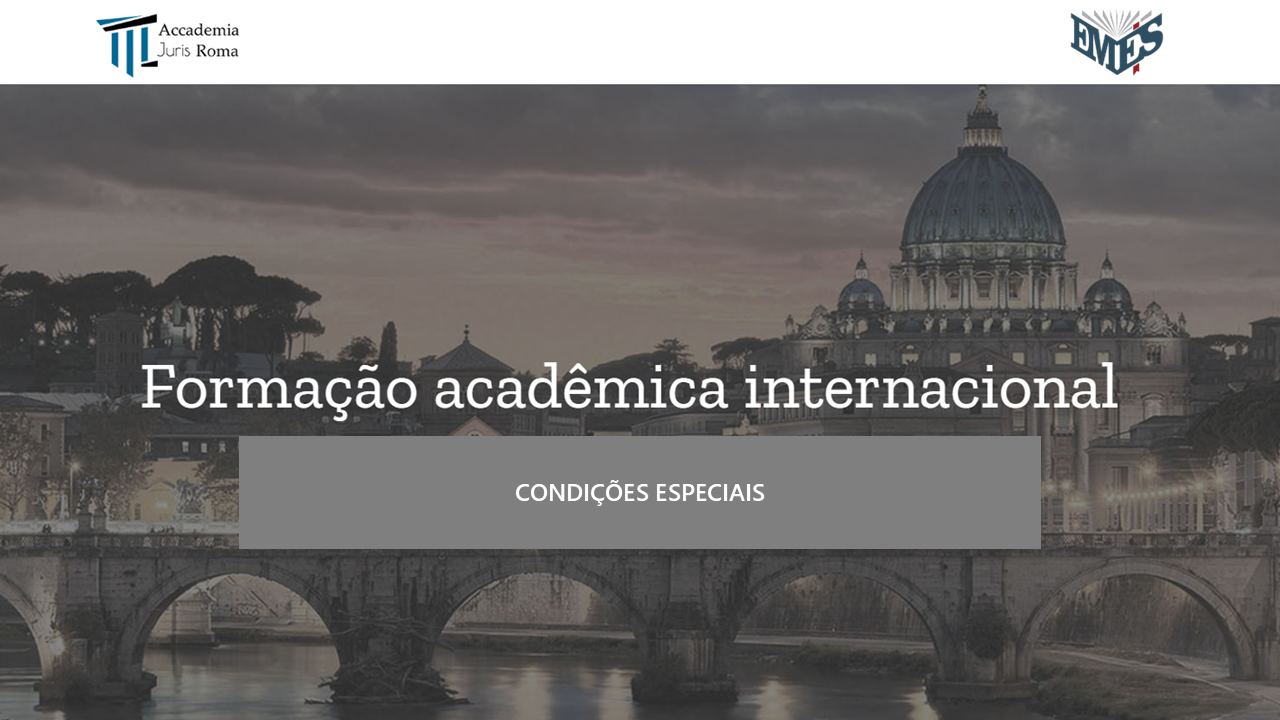 Condições especiais para cursos internacionais promovidos pela Accademia Juris Roma no segundo semestre de 2026