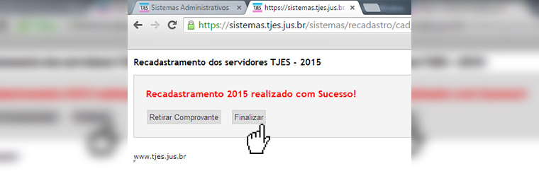 Recadastramento realizado 760