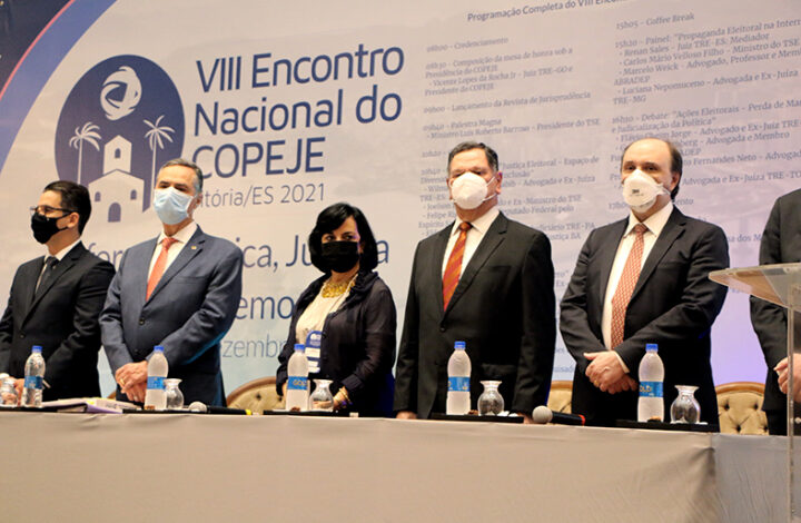 Presidente do TJES participa do VII Encontro Nacional do Copeje na presença do presidente do TSE