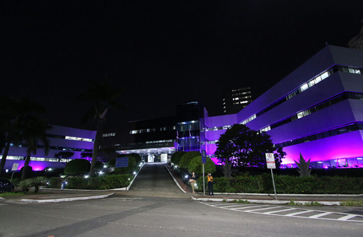 TJES fica iluminado na cor roxa em razão da campanha mundial de conscientização da epilepsia