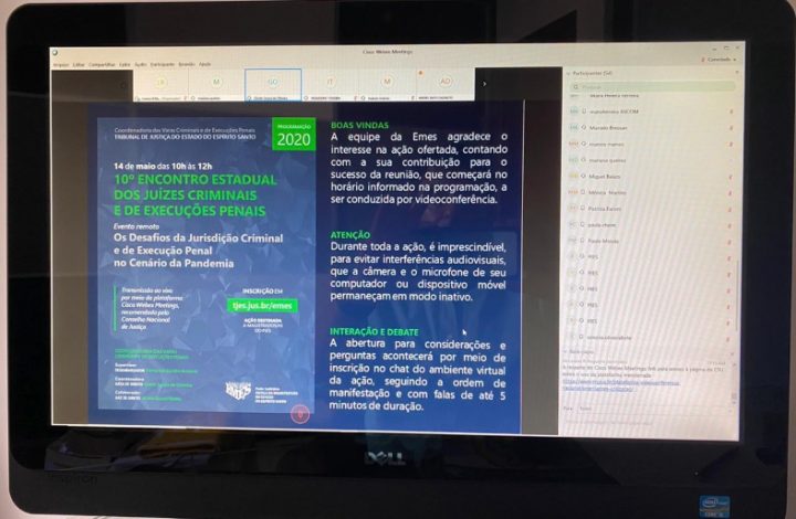 10º Encontro de Juízes debateu desafios da área criminal e da execução penal durante pandemia