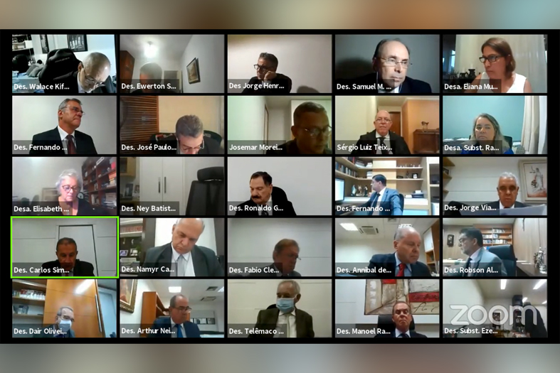 Sessão virtual do Tribunal Pleno do TJES