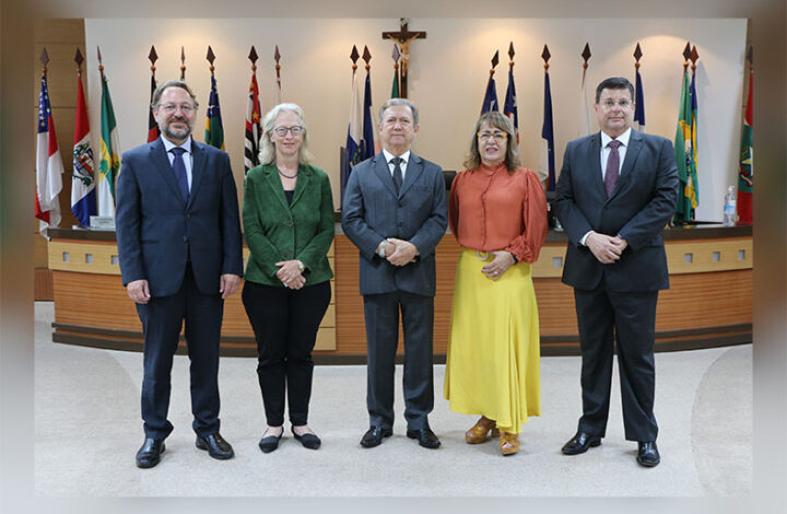 Presidente do Tribunal de Justiça recebe a visita de embaixadora e cônsul do Canadá no Brasil