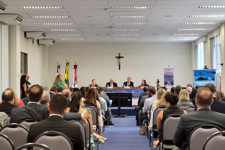 Congresso de Cooperação Judiciária do Fojures realizado no auditório da Justiça Federal.