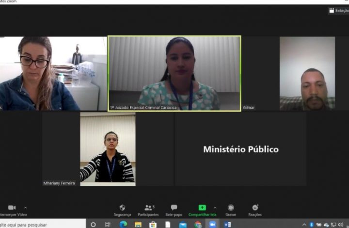 1º Juizado Especial Criminal de Cariacica realiza audiência criminal por videoconferência