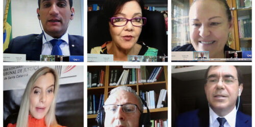 mosaico fotográfico com alguns dos participantes do fórum