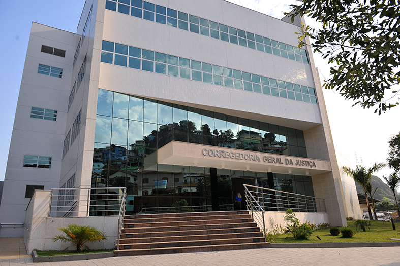 Fachada do prédio da Corregedoria Geral da Justiça.