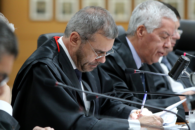 Desembargador Fernando Bravim, relator da Adin, proferindo o voto