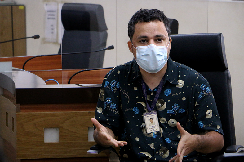 Ricardo Miguel, psicólogo da Coordenadoria de Serviços Psicossociais e de Saúde (CSPS) do TJES.