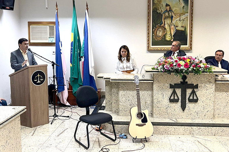 O vereador Bruno Henriques Araújo, presidente da Câmara Municipal de Santa Teresa.