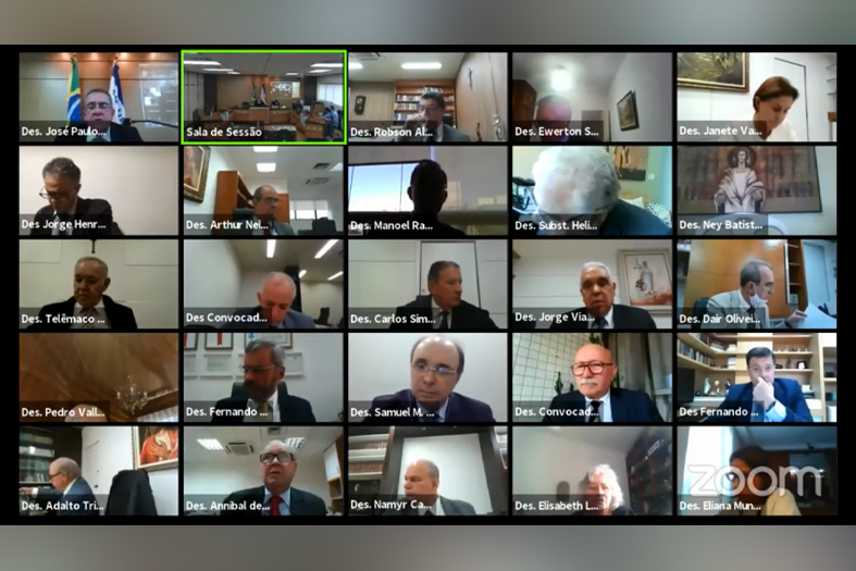 tela de aplicativo de vídeo conferência