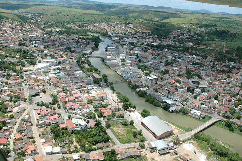 Vista aérea do município de Nova Venécia.