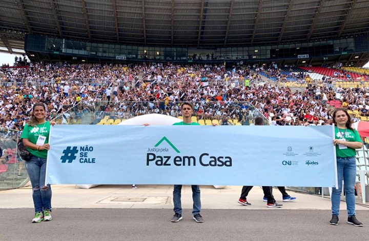 Ação no estádio Kleber Andrade marca encerramento da 13ª Semana Justiça pela Paz em Casa
