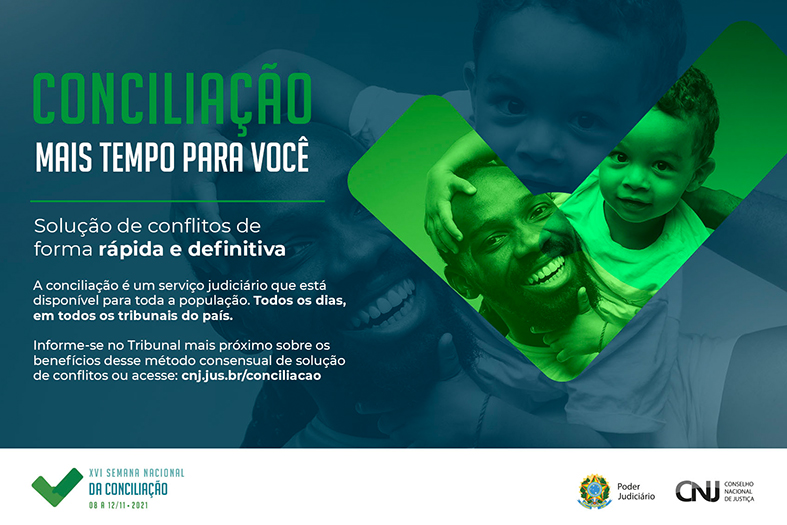 arte digital para a semana da conciliação.