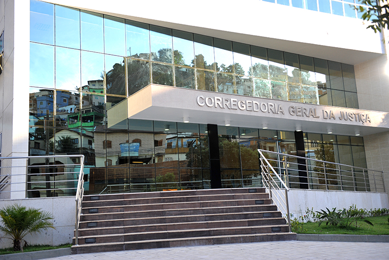 Fachada do prédio da Corregedoria Geral da Justiça.