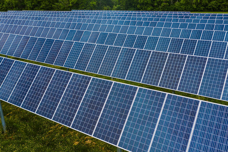 Usina fotovoltaica.