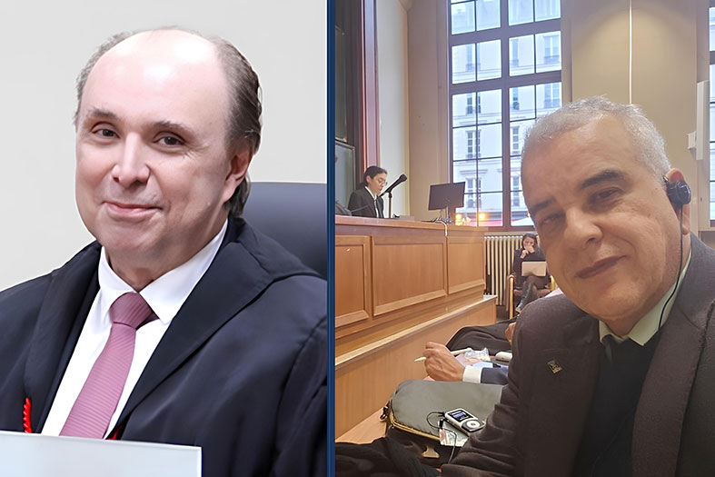 Des. Samuel Meira Brasil Jr. e o juiz de Direito Fernando Rangel.