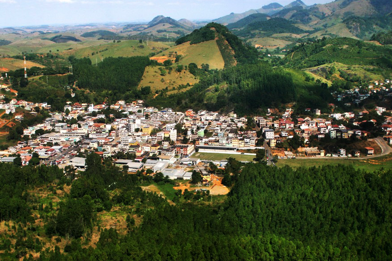 Vista aérea do município de Iconha/ES.