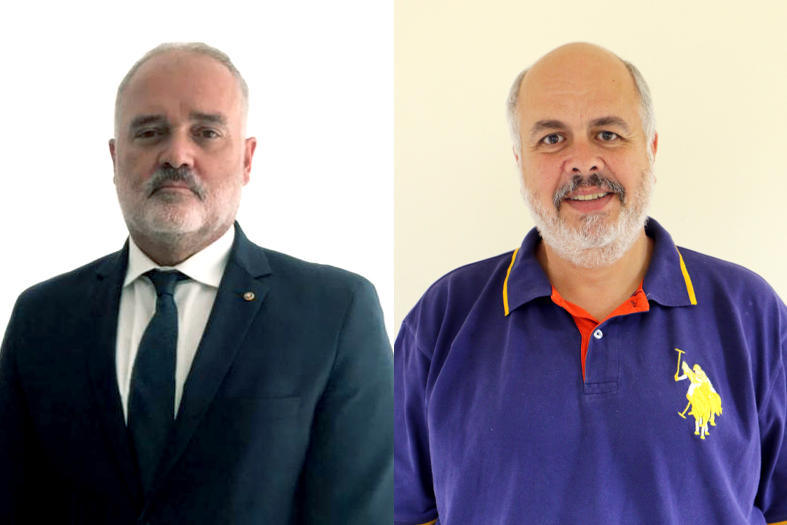 montagem fotográfica colocando lado-a-lado o Dr. Getúlio Neves e o servidor Fábio Buaiz