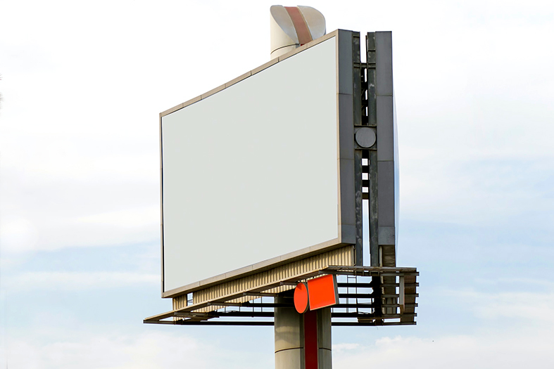 Outdoor retangular em branco.