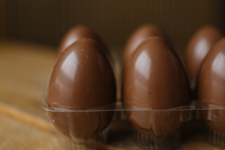 Ovos de chocolate.