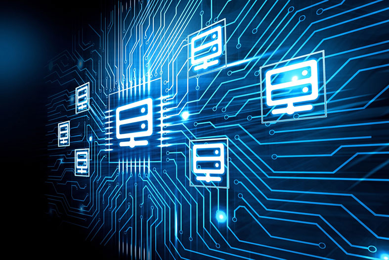 Arte digital de circuitos integrados de sistemas.