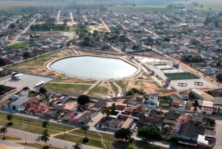 Fotografia aérea do município de Pedro Canário/ES.