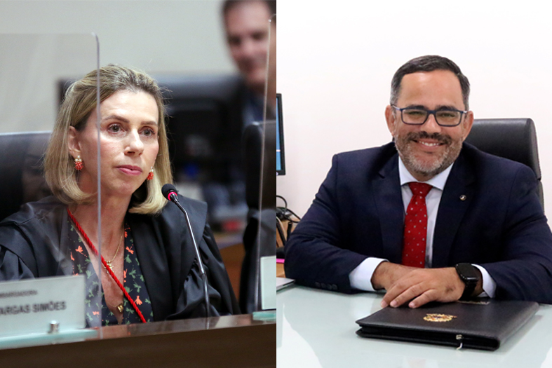 Montagem com as fotos da desembargadora Marianne Júdice e do desembargador Raphael Câmara.