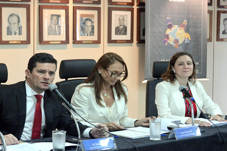 Ministro Sérgio Moro em reunião do Conselho das Autoridades Centrais Brasileiras.