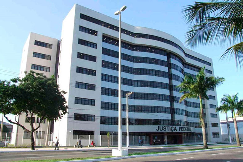 Fachada do edifício sede da Justiça federal do Espírito Santo.